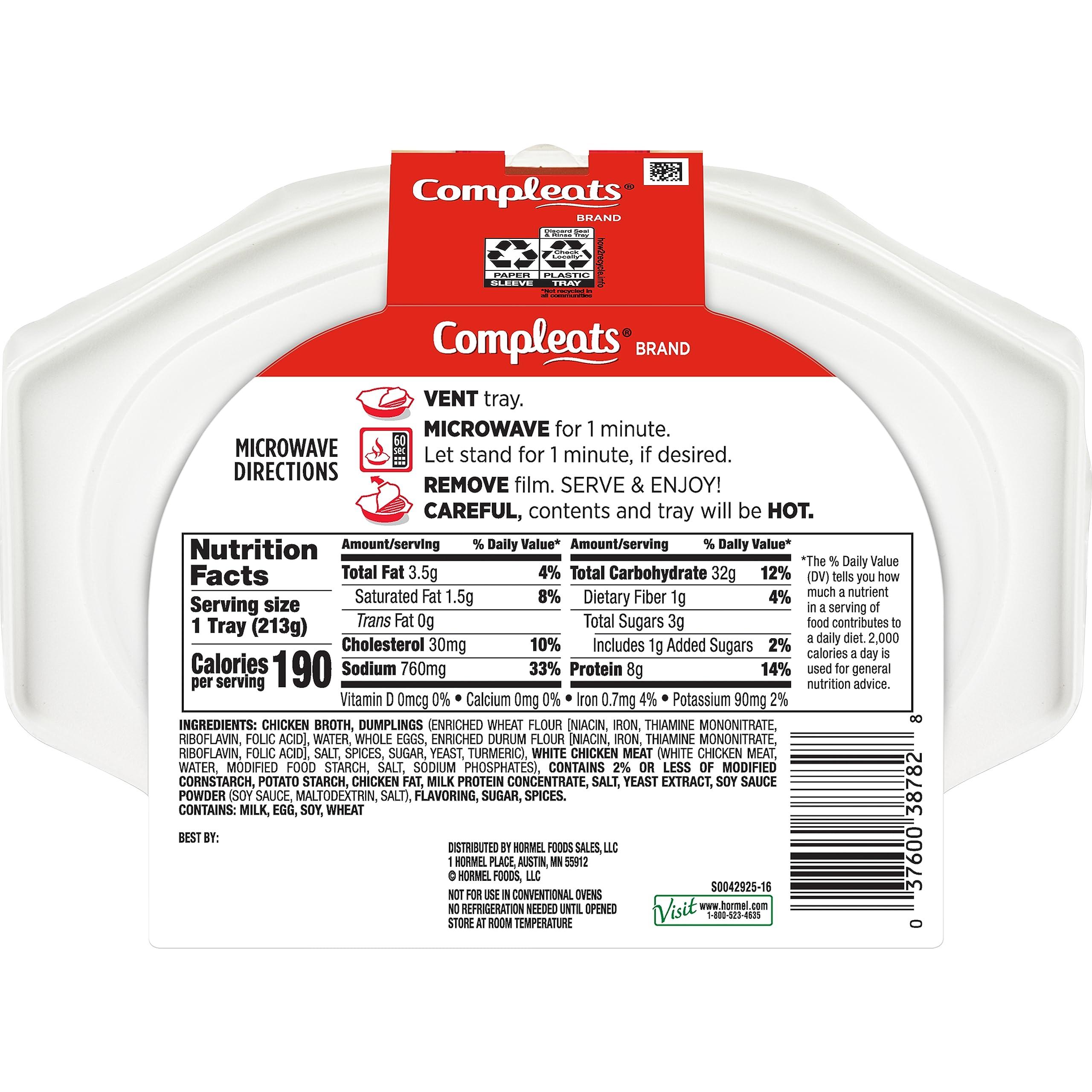 Compleats Hormel Compleats Dumplings & Chicken, 7.5 Ounce (Pack of 7)