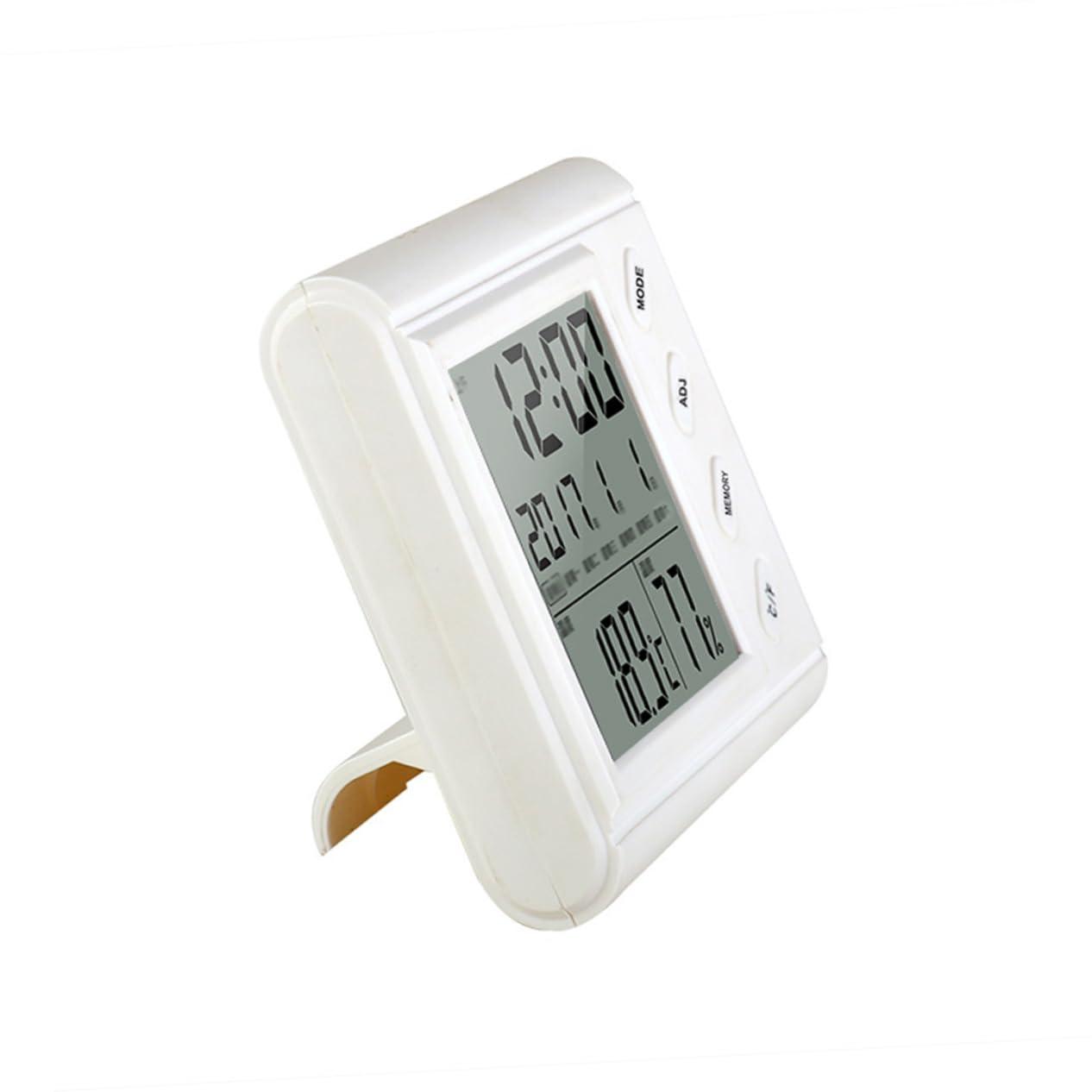 Homoyoyo Homoyoyo Thermometer Humidity Meter Home Office Hygrometer Clock Easy to Read Indoor Temperature Gauge