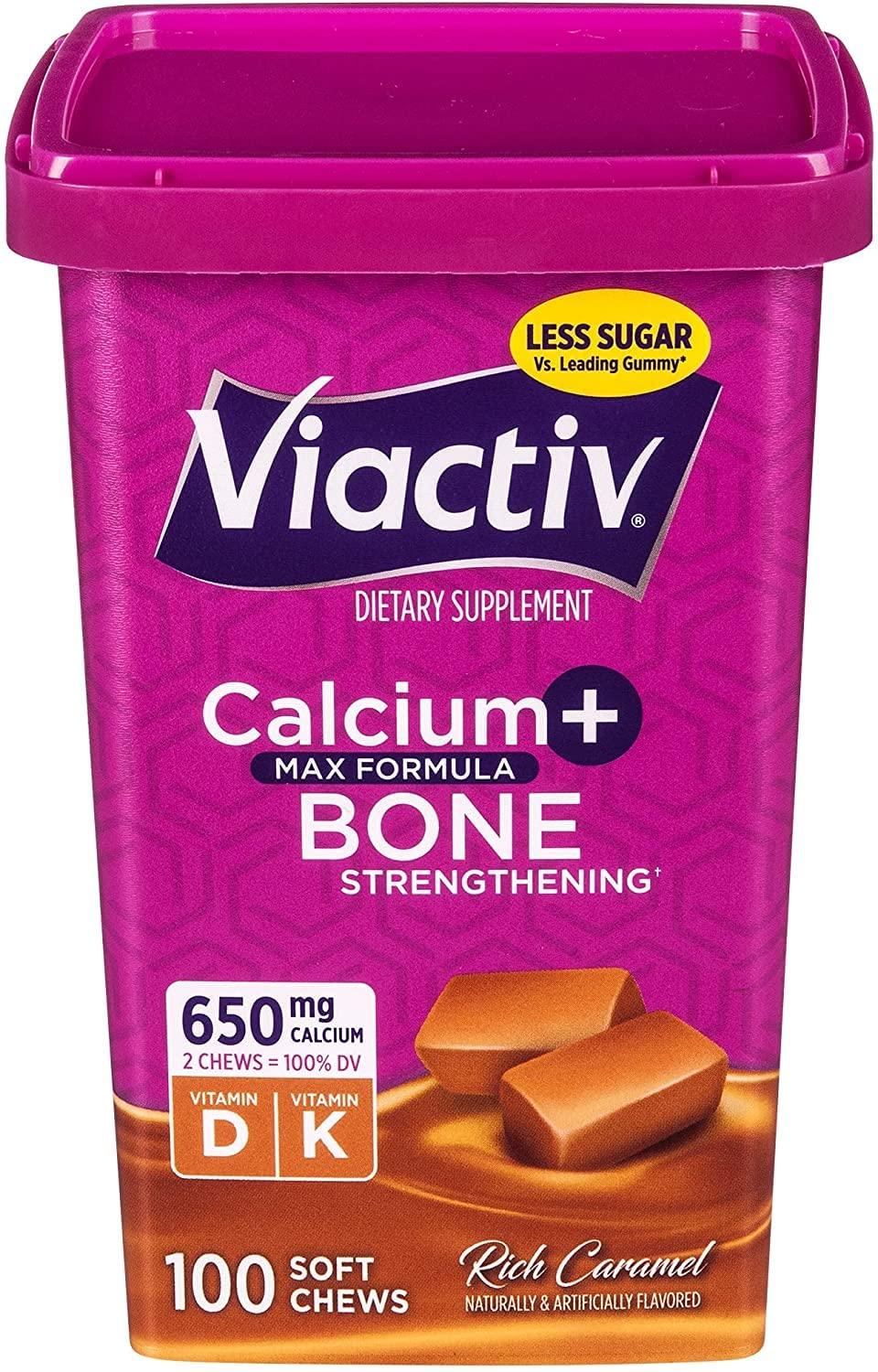 Viactiv Viactiv, Calcium Plus D, Soft Chews, Caramel - 100 soft chews, Pack of 6
