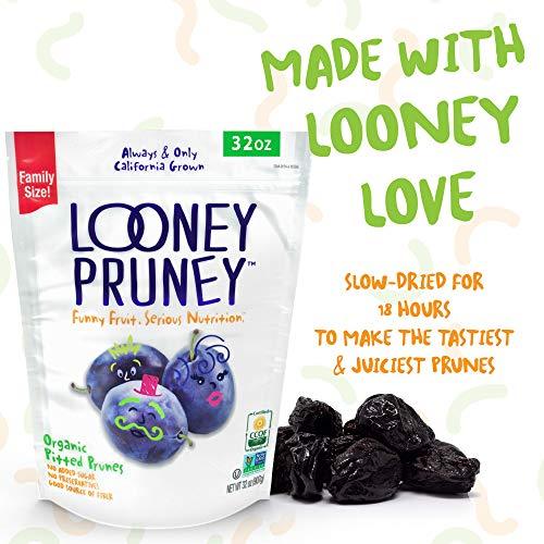 Looney Pruney Looney Pruney Organic Pitted Dried Prunes for the Entire Family | Always California-Grown | Kosher | No Added Sugar & No Preservatives (32 oz)