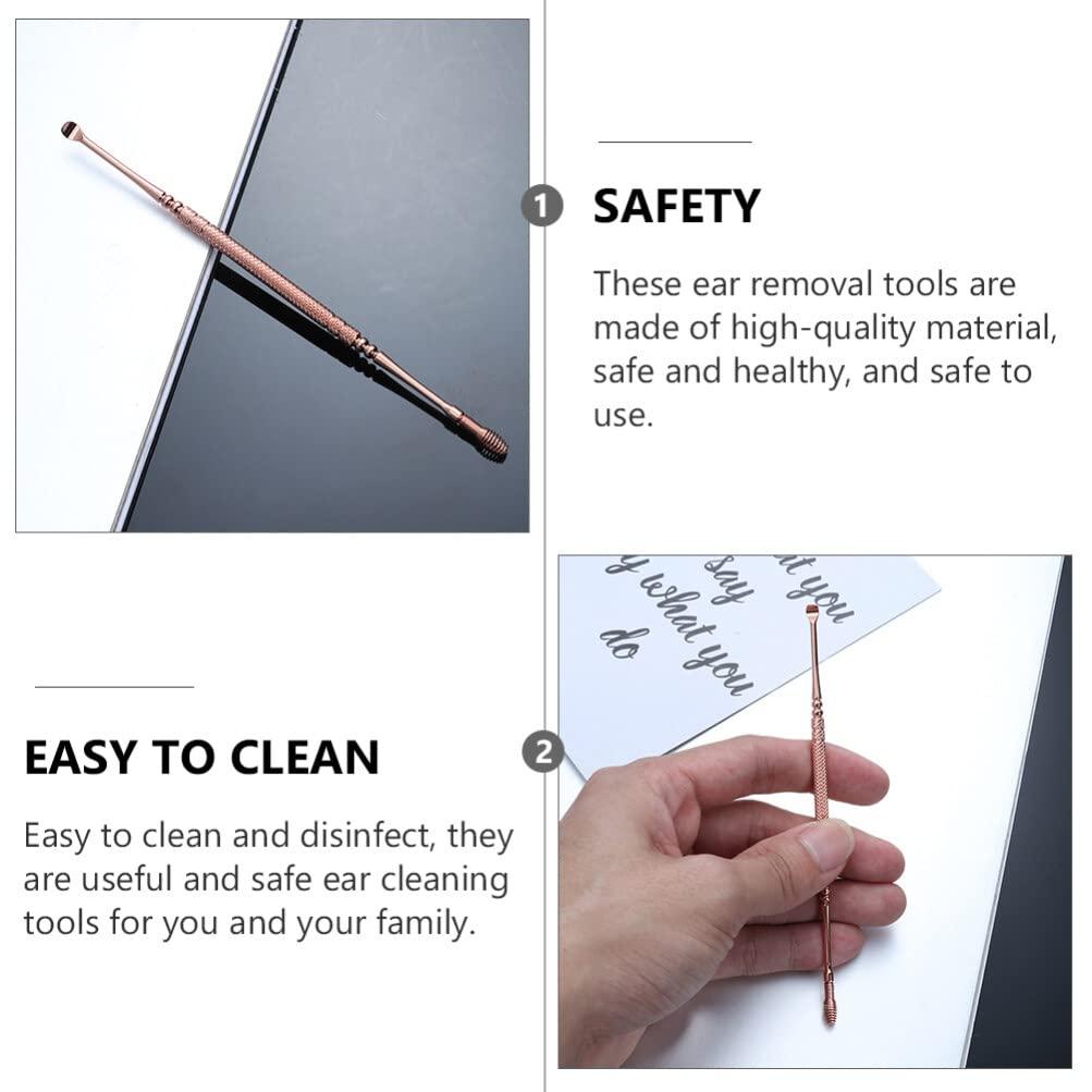 Healeved 5pcs Ear Spoon Earwax Removal Tool Ear Cleaner Ear Picking Spoon Earwax Spoon Ear Wax Removal Tool Clean Tool Home Earpick Ear Clean Accessory Wax Curette Earwax Cleaning Tool