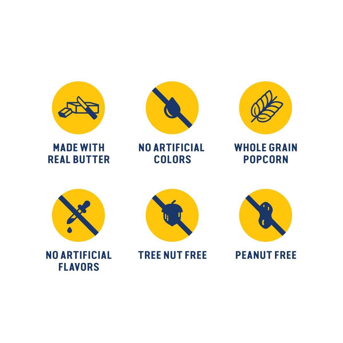 SkinnyPop SkinnyPop Butter Popcorn, Gluten Free, Non-GMO, Healthy Popcorn Snacks, Skinny Pop, 4.4oz Grocery Size Bag