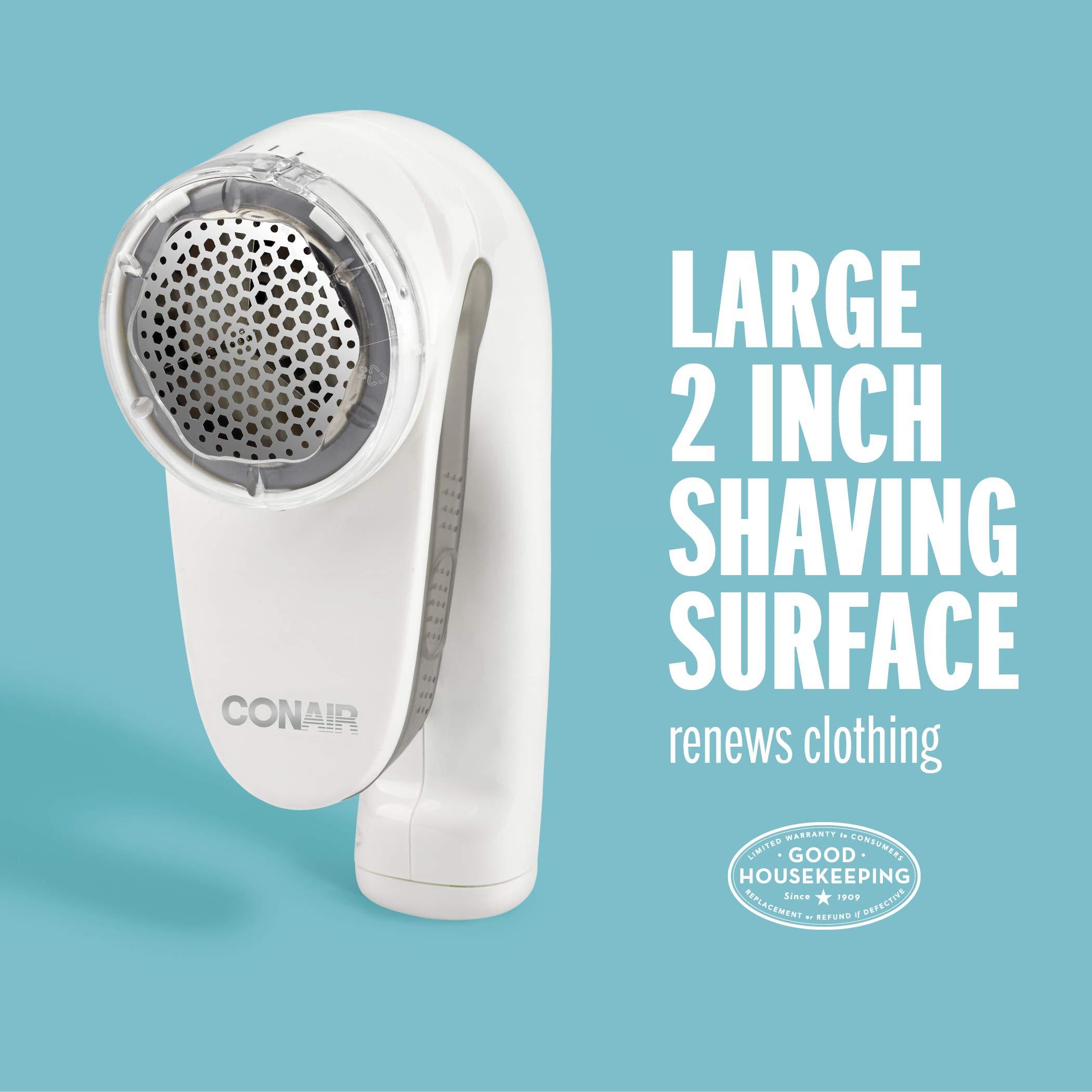 Conair Conair Fabric Shaver and Lint Remover, Rechargeable Portable Fabric Shaver, White