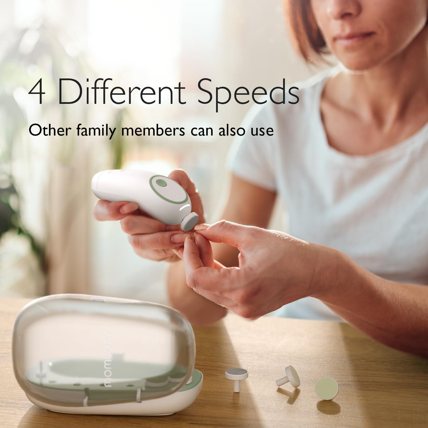 Momcozy Momcozy Baby Nail File Electric, Gentle Baby Nail Trimmer Electric Rechargable & Momcozy Baby Wipe Warmer, Innovative Spring Design, Large Capacity Wipes Dispenser