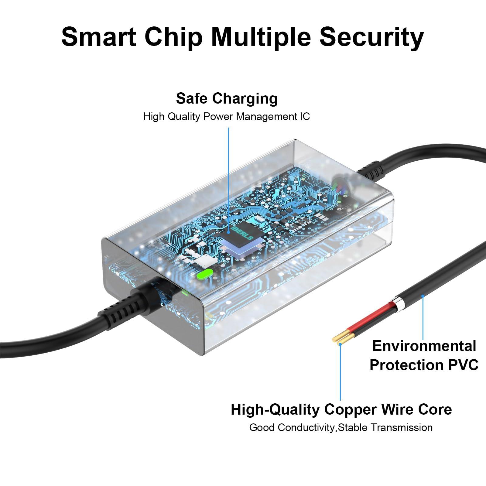 IBERLS for Resmed Airsense 10 DC Adapter Converter 12V Power Cord for Air Sense S10 AirCurve 10 BiPAP Machine 370006 370001 37297 37207 12Volt Charger(7.8FT, Travel, Camping)