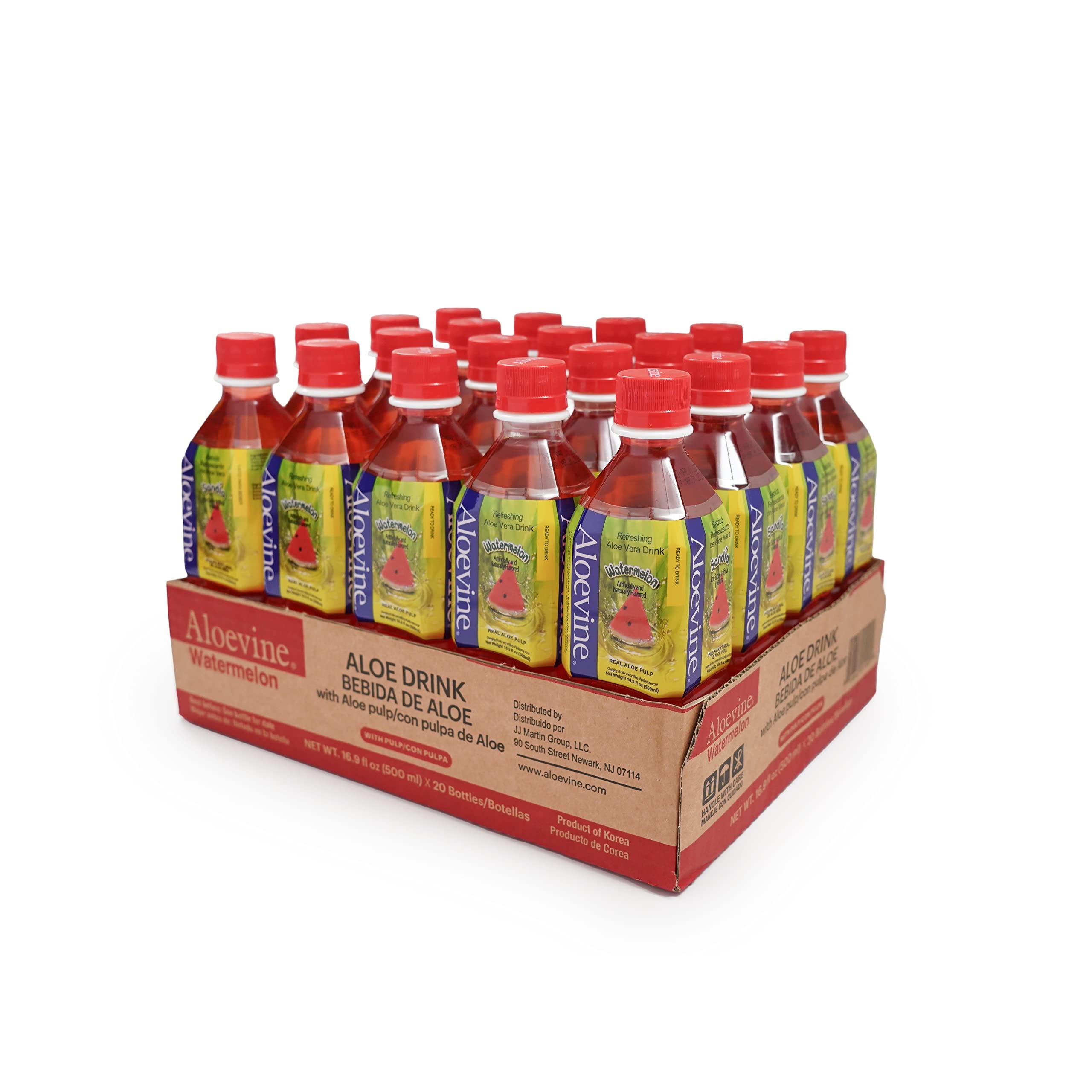 Aloevine Aloevine Aloe Vera Drink, Watermelon Flavor (16.9 fl oz, 20 pack)