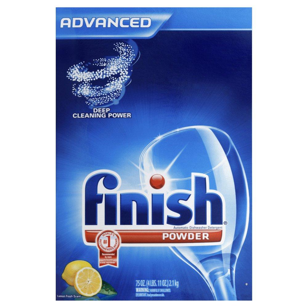 Finish Finish Powder Dishwasher Detergent, Lemon Fresh Scent, 75 oz
