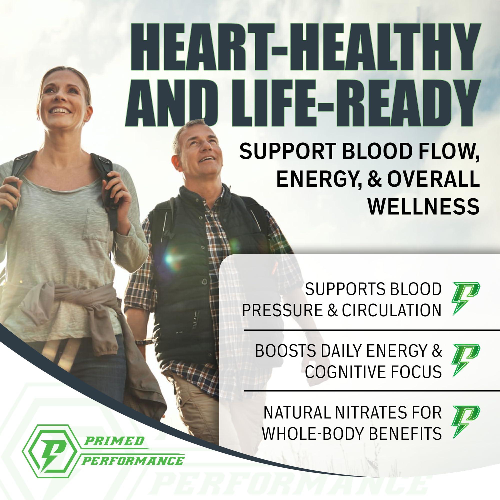 Primed Performance NitroRocket Nitric Oxide Booster - Helps Support Blood Flow Nitric Oxide Production - Nitric Oxide Supplements for Men and Women - Boost Energy, Cognitive Function & Muscle Oxygenation (1000 Grams)