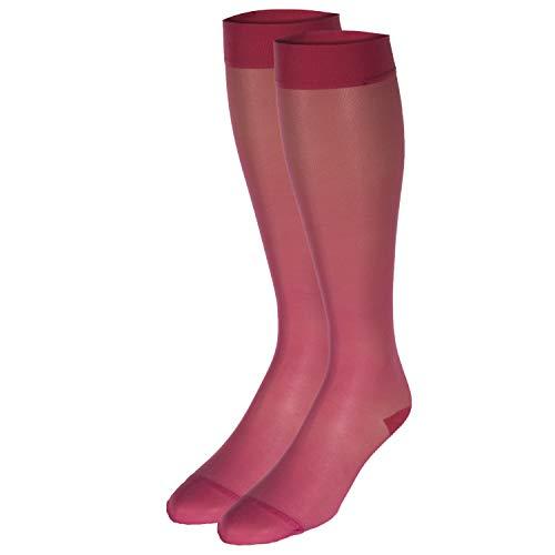 Truform Truform Sheer Compression Stockings, 15-20 mmHg, Women's Knee High Length, 20 Denier, Pink, Medium