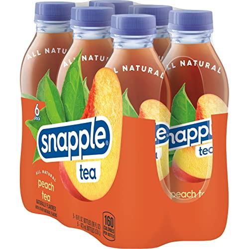 Snapple Snapple Peach Tea, 16 fl oz recycled plastic bottle, 6 pack