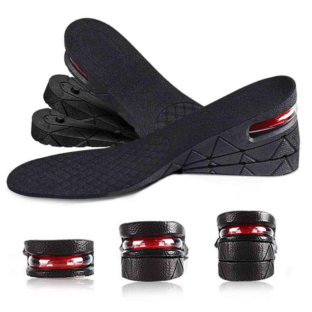 Eztronics Corp 3-Layer Height Increase Elevator Shoes Insoles, Heel Lifts 7cm for Men & Women