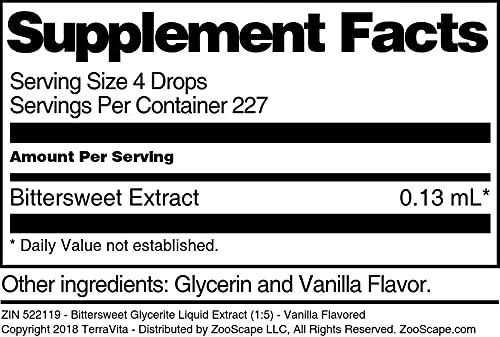 TerraVita Bittersweet Glycerite Liquid Extract (1:5) - Vanilla Flavored (1 oz, ZIN: 522119)