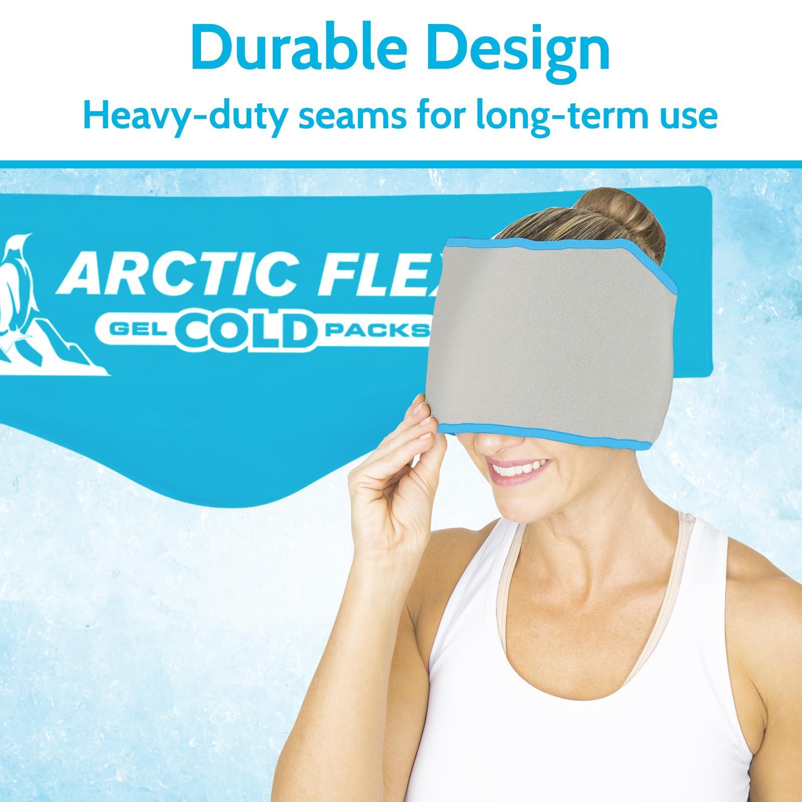 Arctic Flex Arctic Flex Gel Replacement Packs - Gel Ice Packs Reusable for Head Ice Brace - Hot and Cold Gel Ice Pack for Injuries, Pain Relief, Swelling - Flexible Therapy Compression Wrap - Athletic, Women, Men