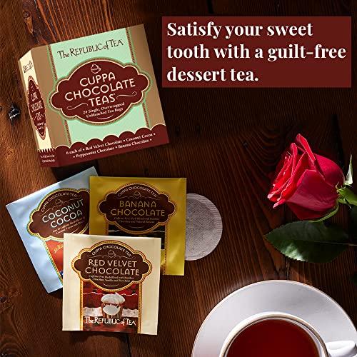 The Republic of Tea The Republic of Tea – Cuppa Chocolate Tea Assortment Gift (24 Individually Wrapped Dessert Tea Bags)
