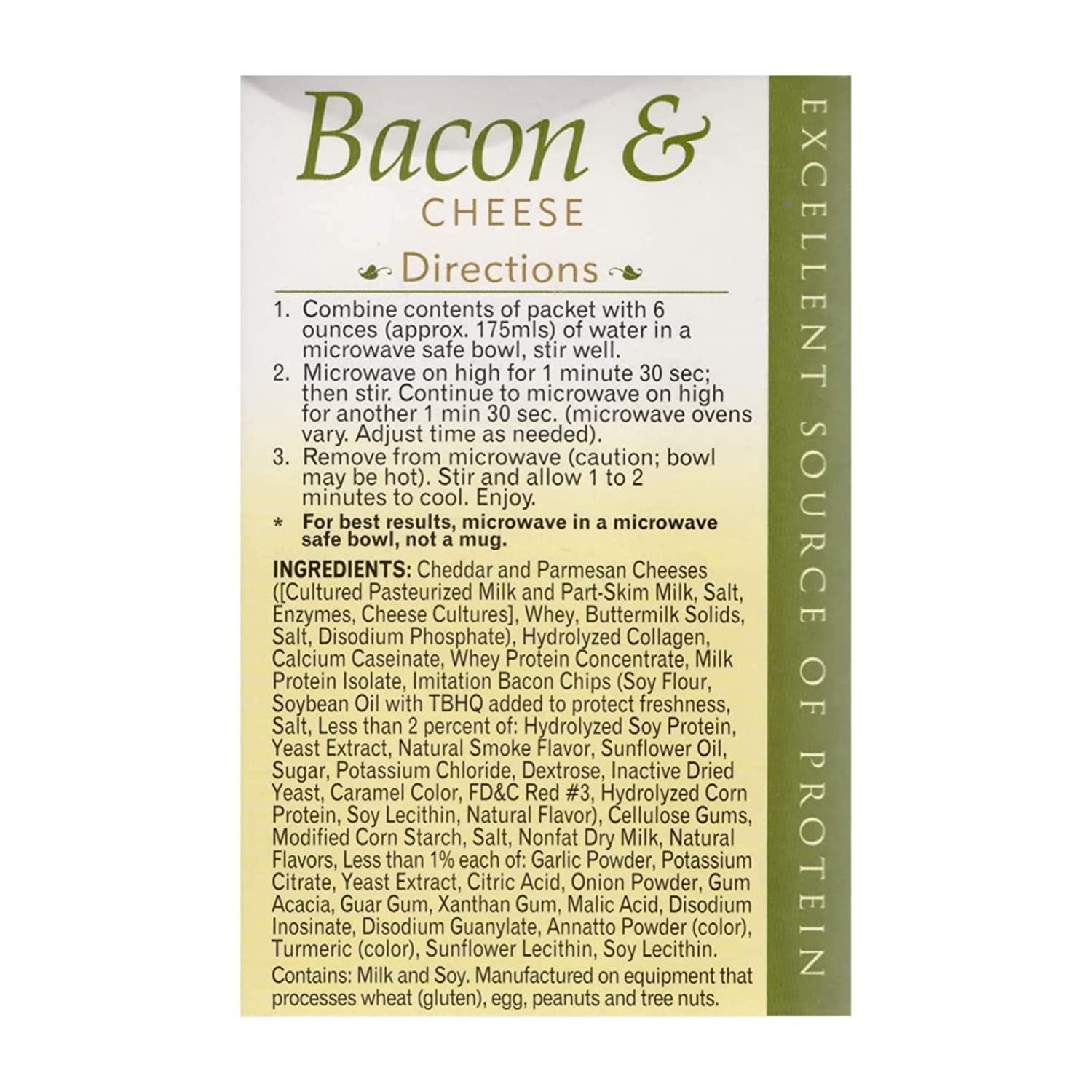 Nutmeg State Nutrition Nutmeg State Nutrition High Protein Instant Soup Mix, Low Calorie, Low Fat, Low Carb, Ideal Protein Compatible, 7 Servings Per Box (Bacon Cheese)