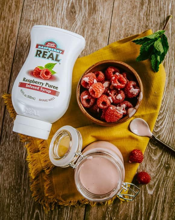 Rel Infused Exotics Raspberry Rel Infused Exotics, Raspberry Puree Infused Syrup, 16.9 FL OZ Squeezable Bottle (Pack of 3)