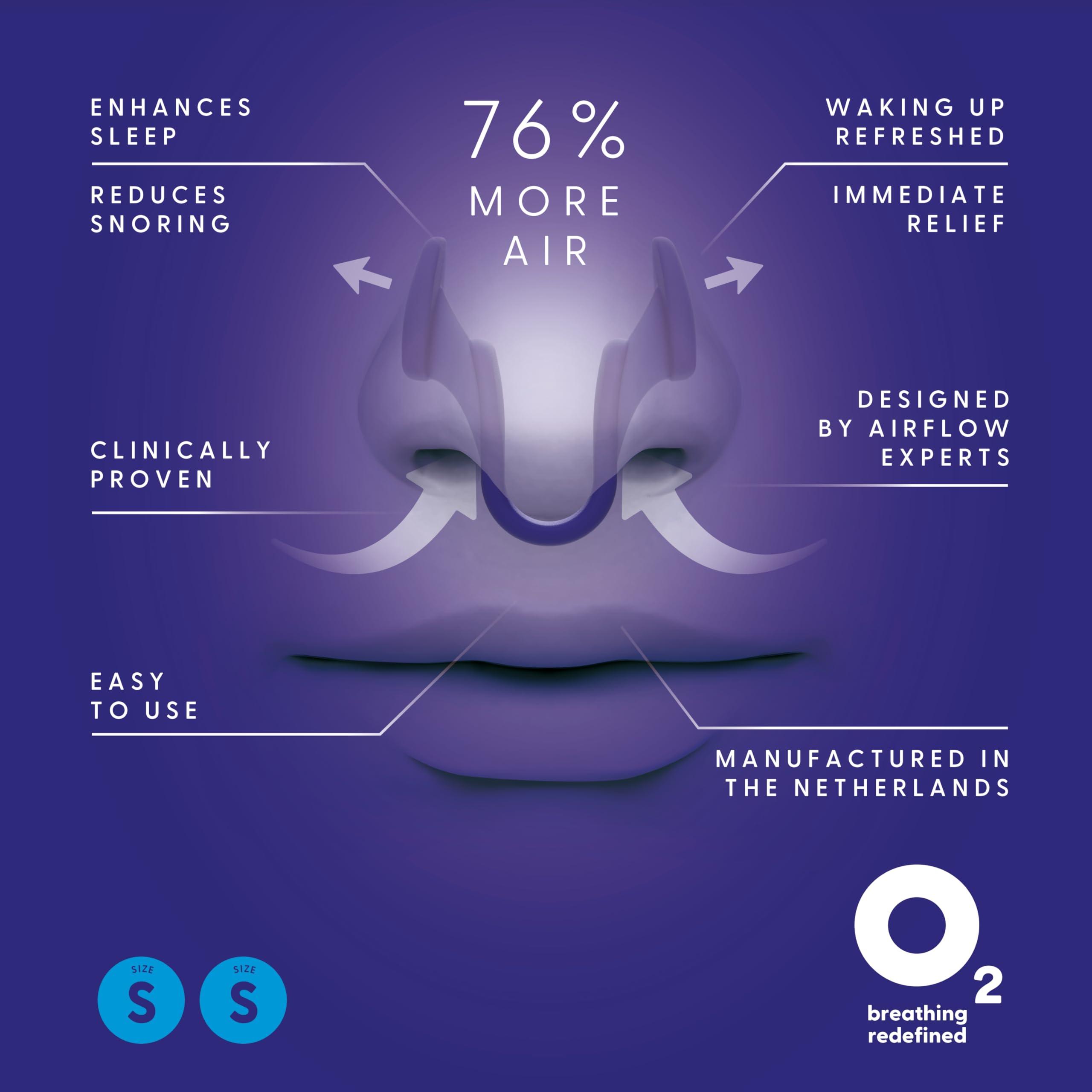 Air Max AIRMAX Nasal dilators for Sleeping - 76% More Airflow - Anti Snore Device - Breathe Freely Through The Nose - Sinus Relief, Sleep aid and snoring Solution - 2X Small Blue - 6 Month Relief
