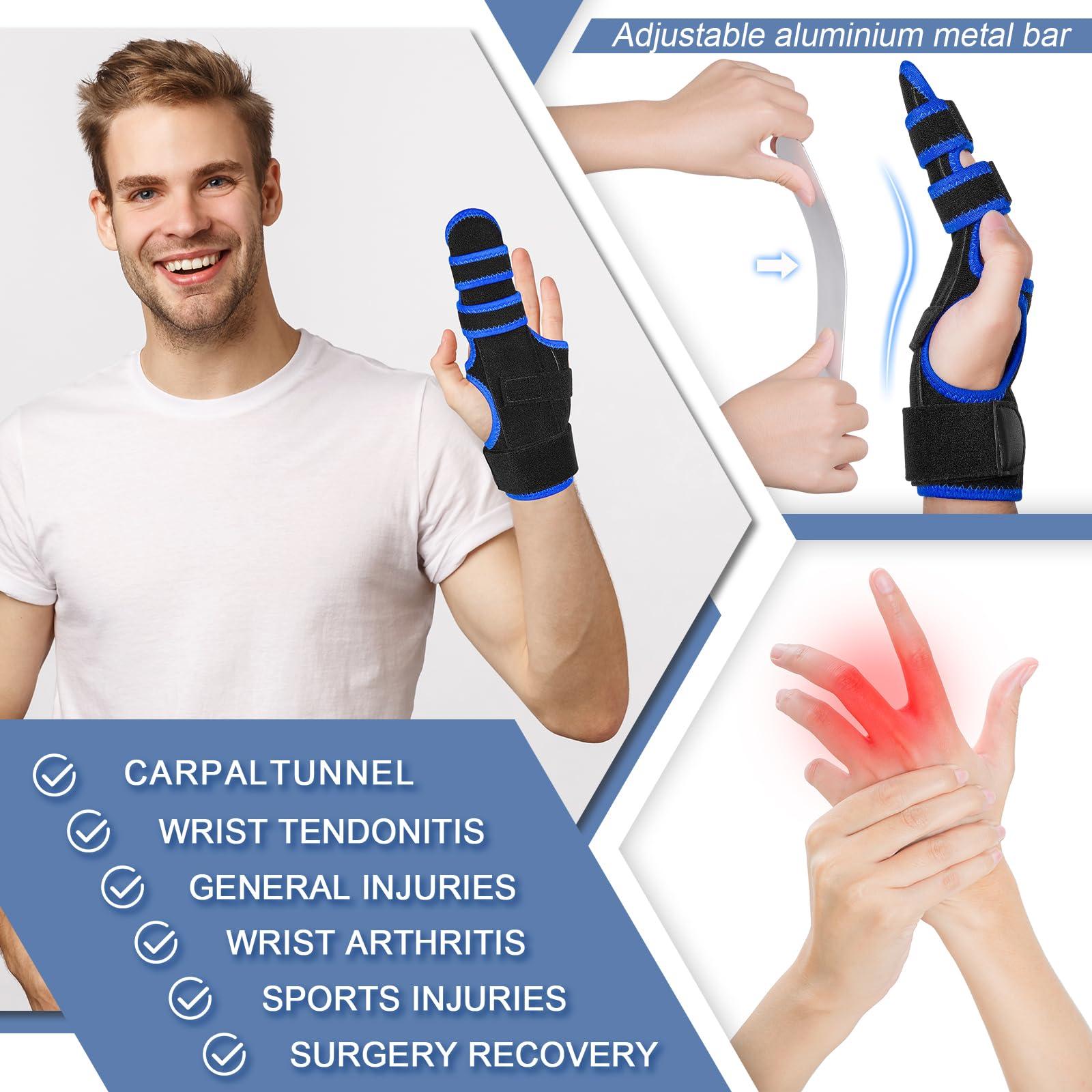 TISMOD TISMOD Trigger Finger Splint: Support the Middle, Index, little or Ring Finger, Hand Splint Brace-Treating Hand Fractures, Arthritis, Mallet Finger or Metacarpal Fractures (Left Hand)