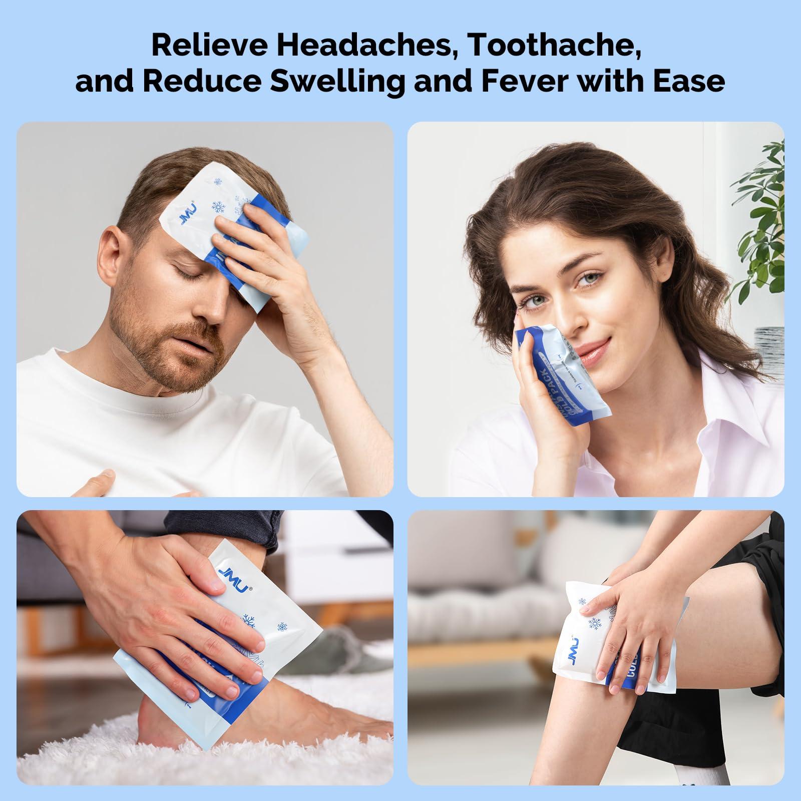 JMU JMU 48 Packs Instant Cold Pack, 5" x 6" Disposable Instant Ice Packs for Injuries, Swelling, Sprains, Toothaches, Athletes & Outdoor Activities