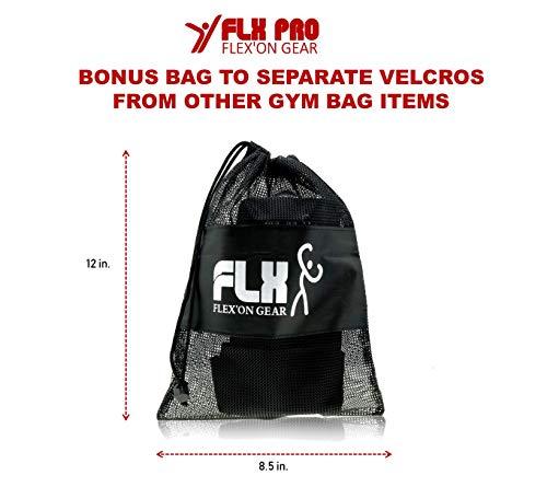 FLX Flex'on Gear Knee Brace Support Compression Wrap Sleeve Patella Stabilizer 4 Strap Flexible Adjustable for Arthritis Tendonitis Pain, Meniscus Tear ACL LCL MCL Sprain Injury ML & Plus Size 1X-3X (Man Men Women)