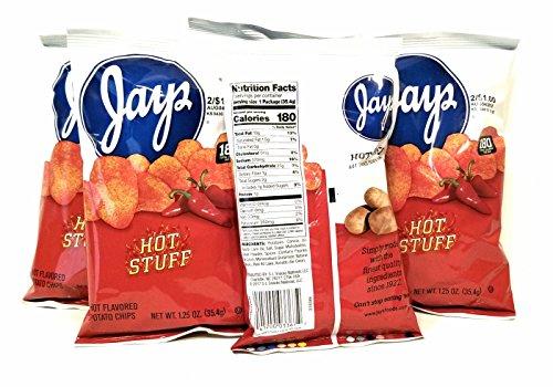 Jay's Hot Stuff Jay's Hot Stuff 5 Pack 1.25 oz Hot Flavored Potato Chips