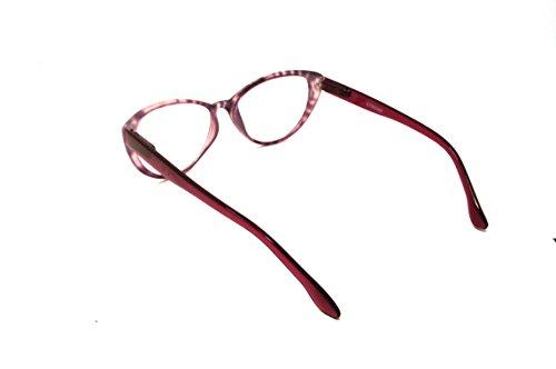 COLOR VIPER ColorViper basic cateye women reader spring hinge Reading Glasses 52m-17mm-140mm (purple tortoise, 1.25)