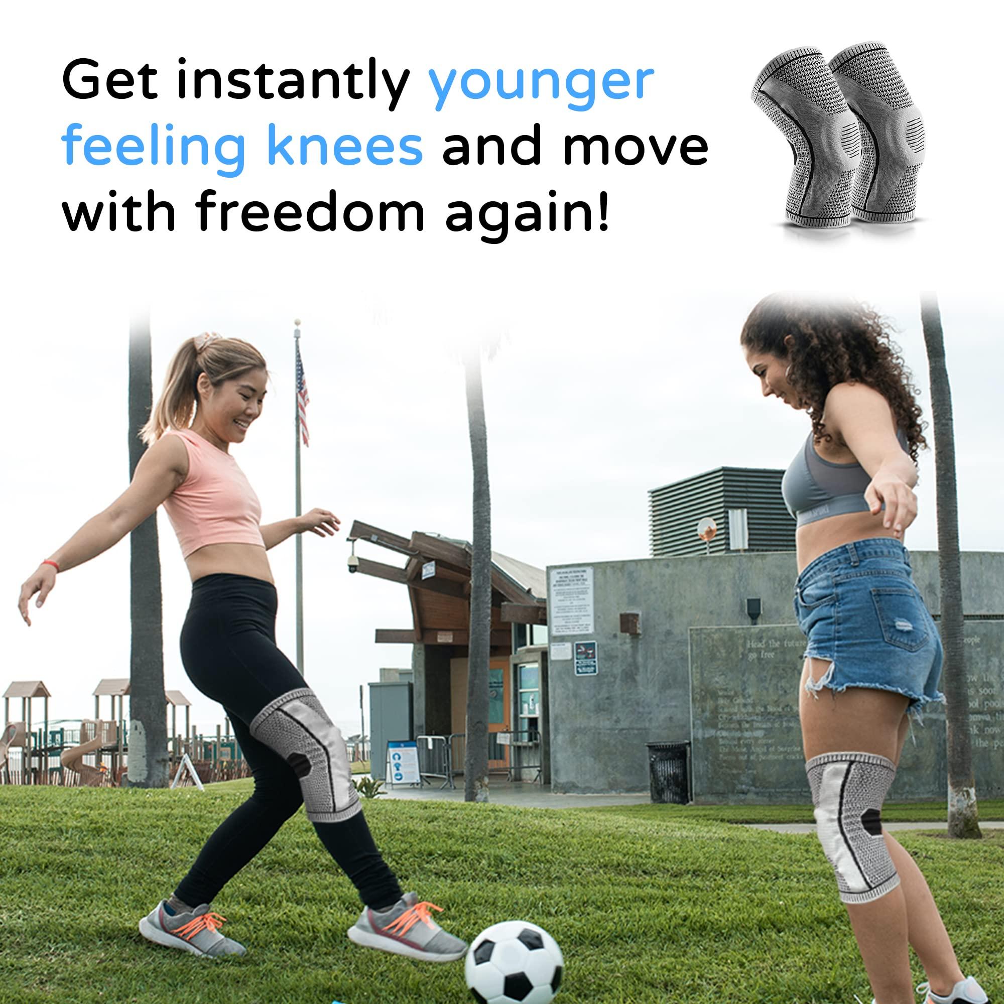 AmRelieve AmRelieve Ultra Knee Elite Compression Sleeve - Knee Brace for Arthritis Pain Relief, Meniscus Tear Support, and Knee Pain Relief