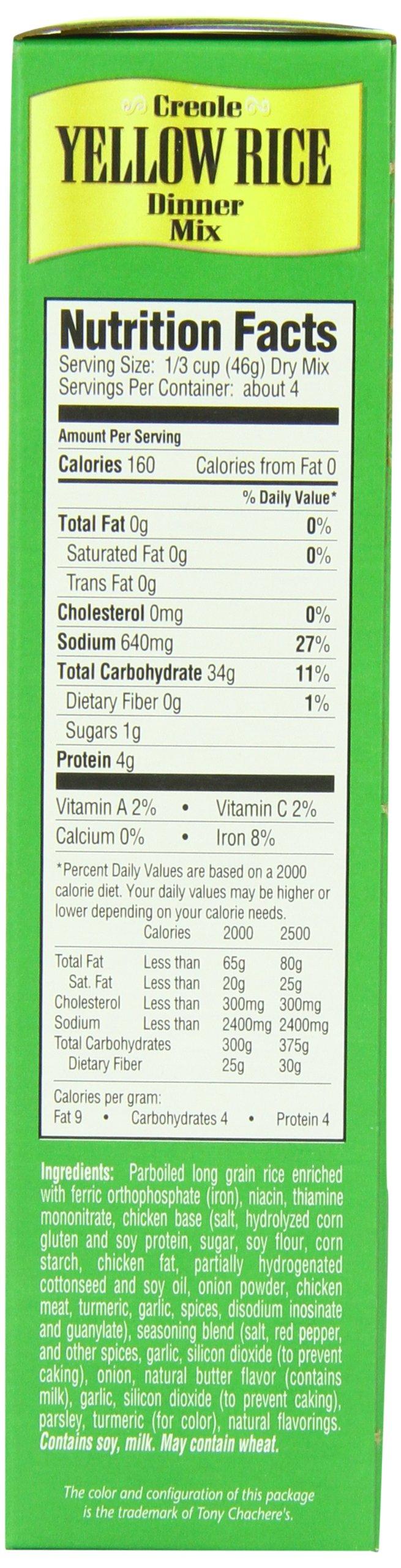 Tony Chachere\'s Tony Chachere Rice Mix, Creole Yellow, 7 Ounce (Pack of 12)