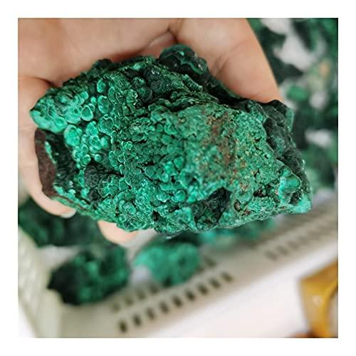 SAIYI Natural Green Malachite Raw Stone Beautiful Needle-Shaped Plus Velvet Quartz Stone Mineral Specimen Healing Home Decor Natural Decoration (Size : About 500g)