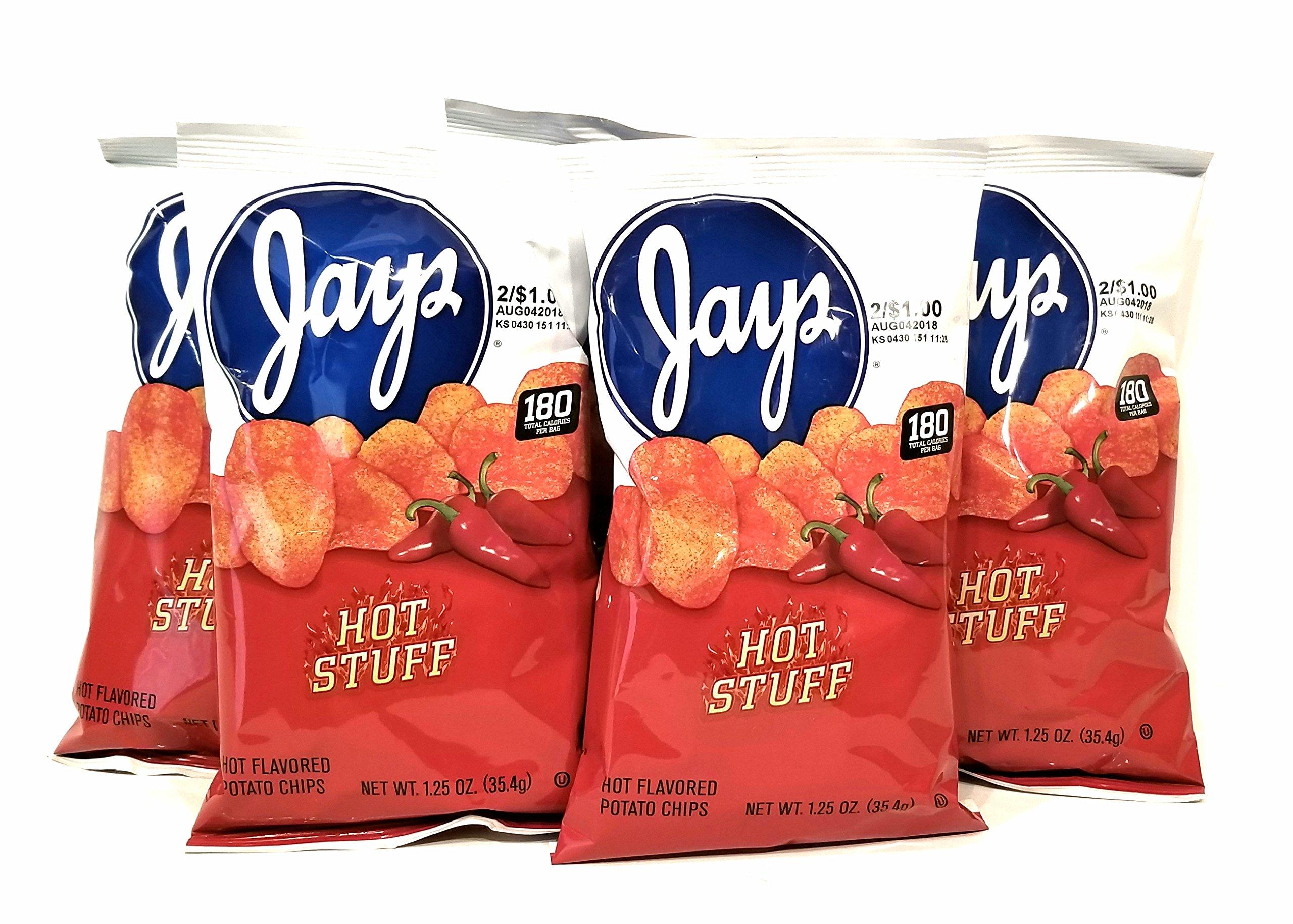 Jay's Hot Stuff Jay's Hot Stuff 5 Pack 1.25 oz Hot Flavored Potato Chips