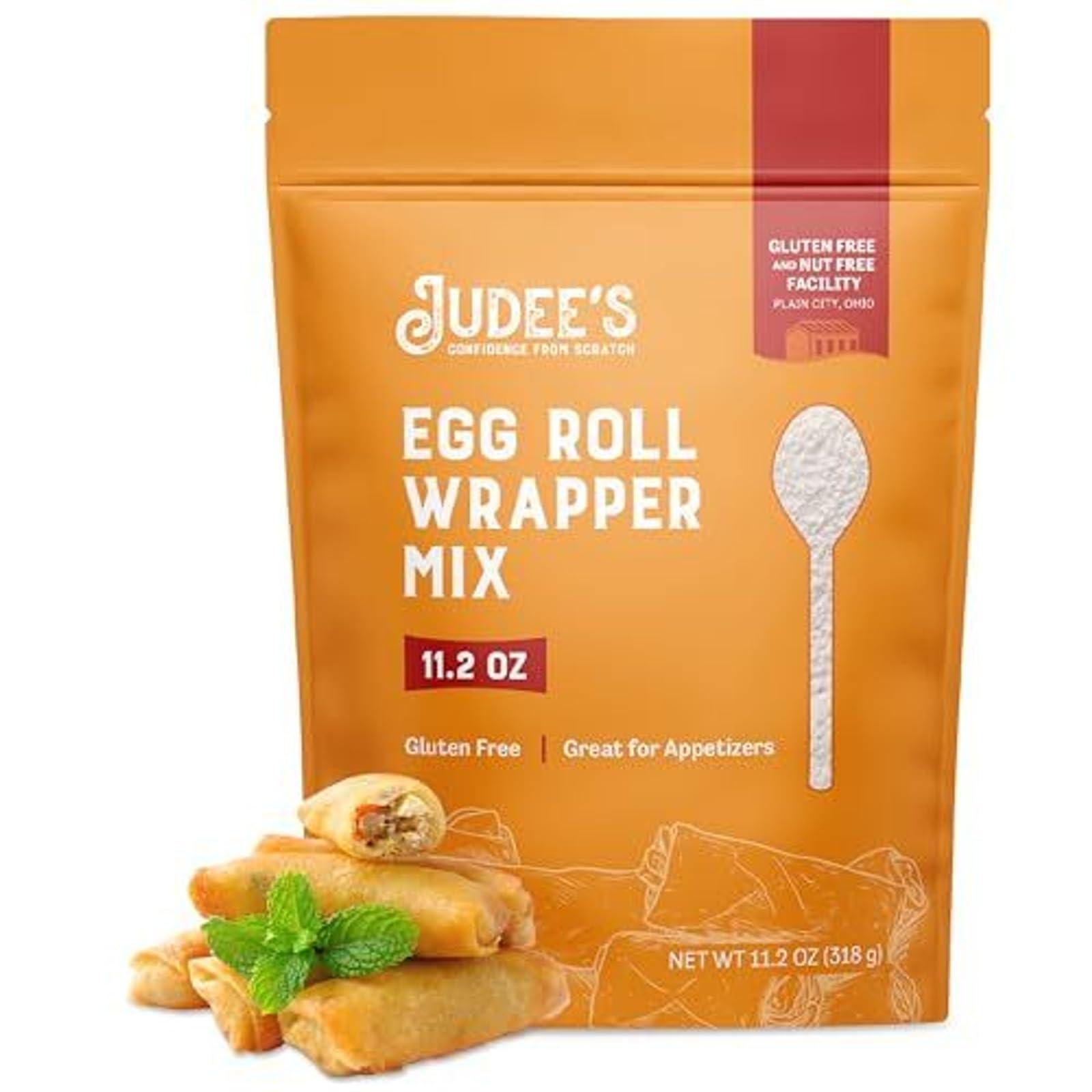 Judee\'s Gluten Free Judee\'s Egg Roll and Wonton Wrapper Mix - 11 oz - Great for Frying Crispy Egg Rolls or Steaming Savory Wontons - Delicious and 100% Gluten Free - Ideal for Appetizers and Asian Dishes