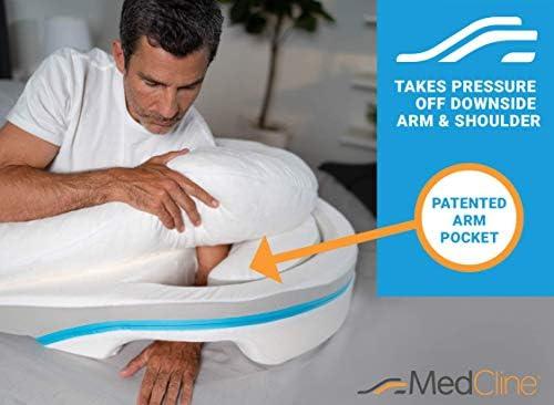 MedCline MedCline Shoulder Relief System with Extra Cases, Bed Wedge Pillow for Shoulder Pain Relief and Therapeutic Body Pillow, Inclined Sleep Position with Arm Pocket, Large for 5'10" and Above
