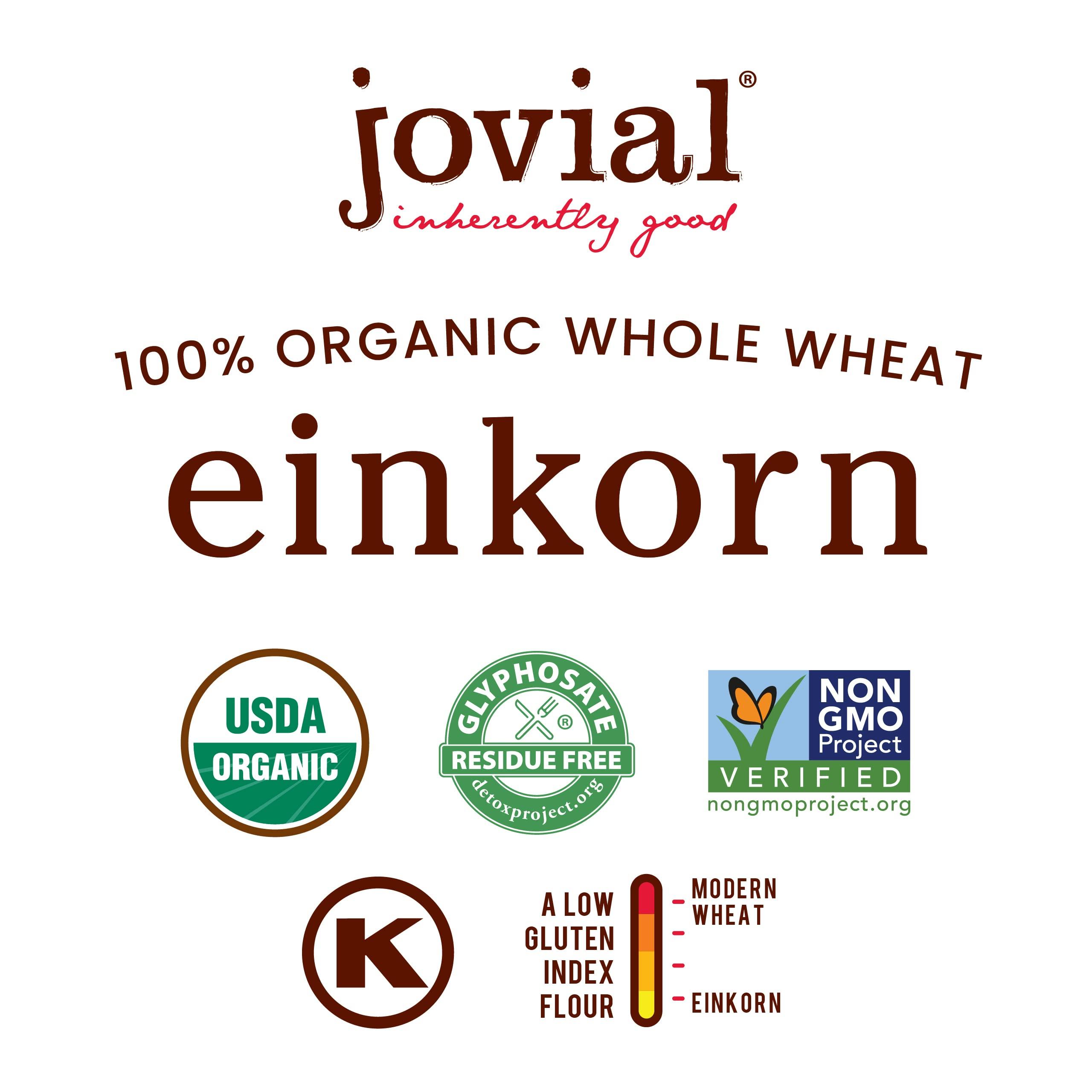 Jovial Jovial Einkorn 100% Organic Einkorn Whole Wheat Flour - Baking Flour, High Protein, USDA Certified Organic, Unbleached Flour, Product of Italy - 32 Oz