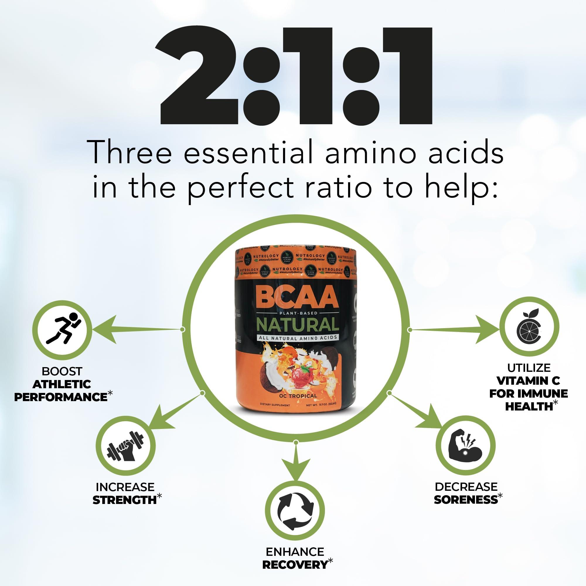 Nutrology Nutrology TRIPACT Protein Powder, 7-in-1 Meal Replacement Shake, Creamy Chocolate Flavor (20 Servings) BCAA Natural, Plant Based BCAA Powder, Orange Coconut Flavor (30 Servings)