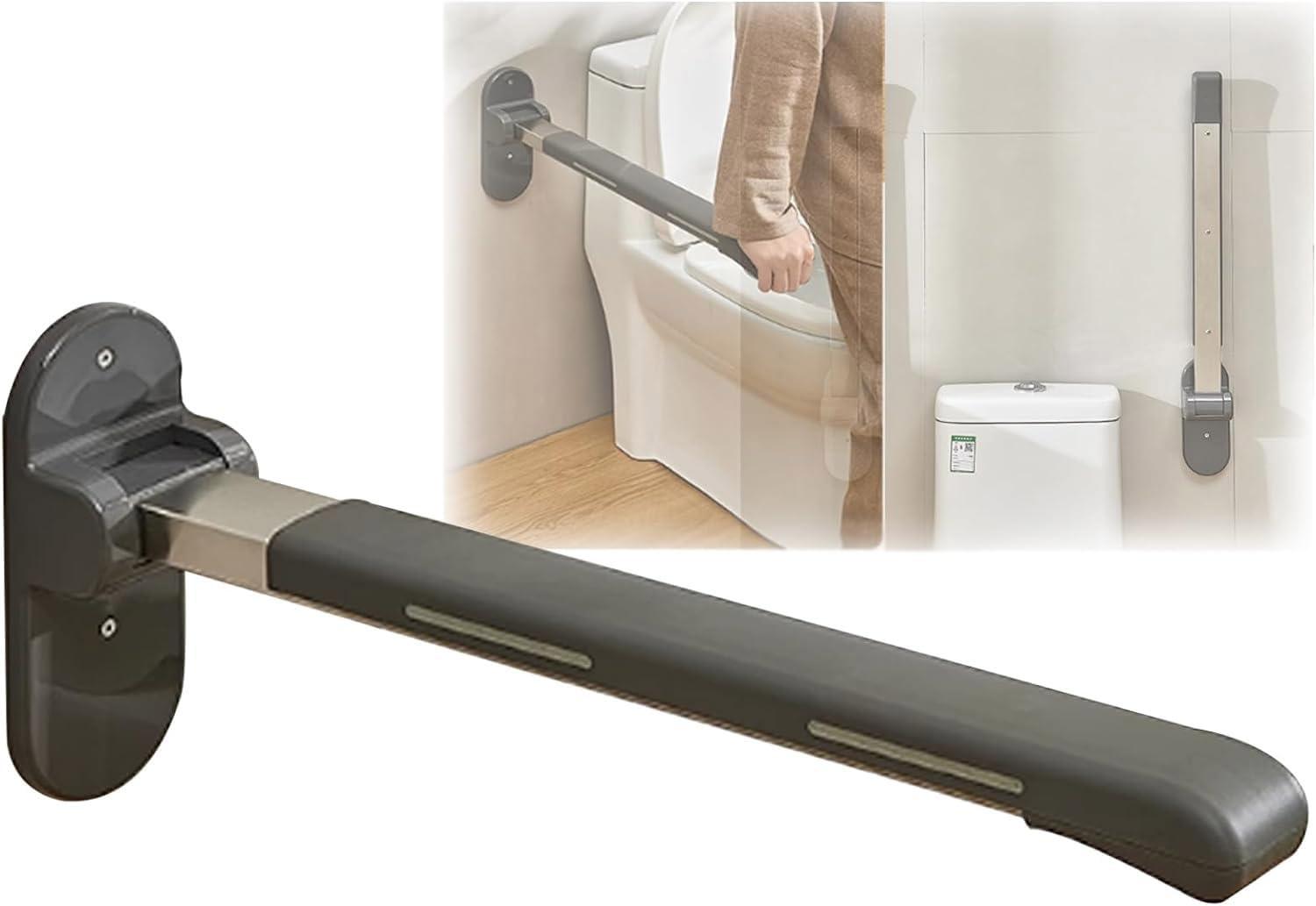 DIVIKO Handicapped Bathroom Folding Grab Bar, Handrail Safety Folding Grab bar Bathroom wc Toilet 300kg Load Safety Handrail for Elderly or Pregnant Woman (Color : A)
