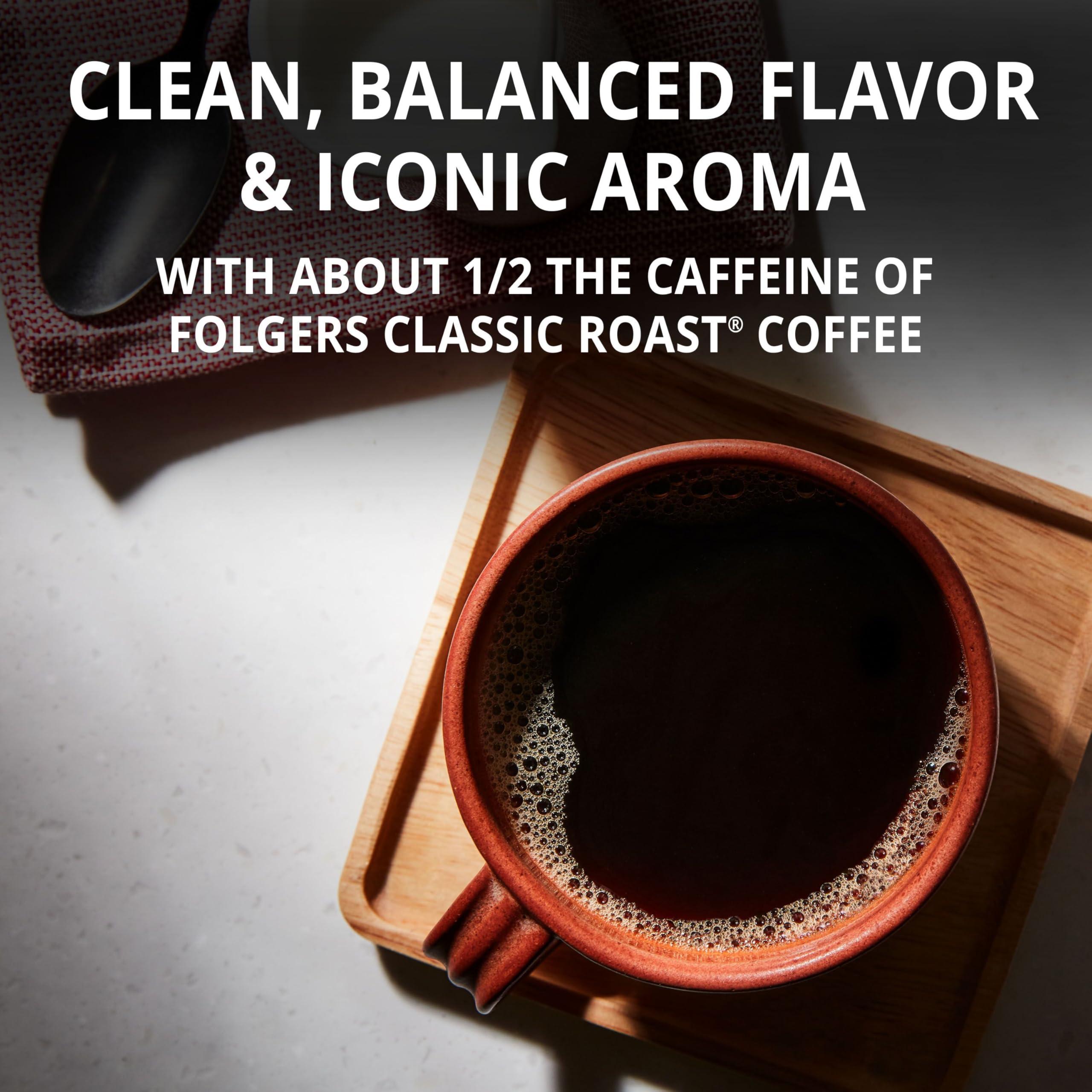 Folgers Folgers Half Caff Coffee, Medium Roast, Keurig K-Cup Pods, 10 Count (Pack of 6)