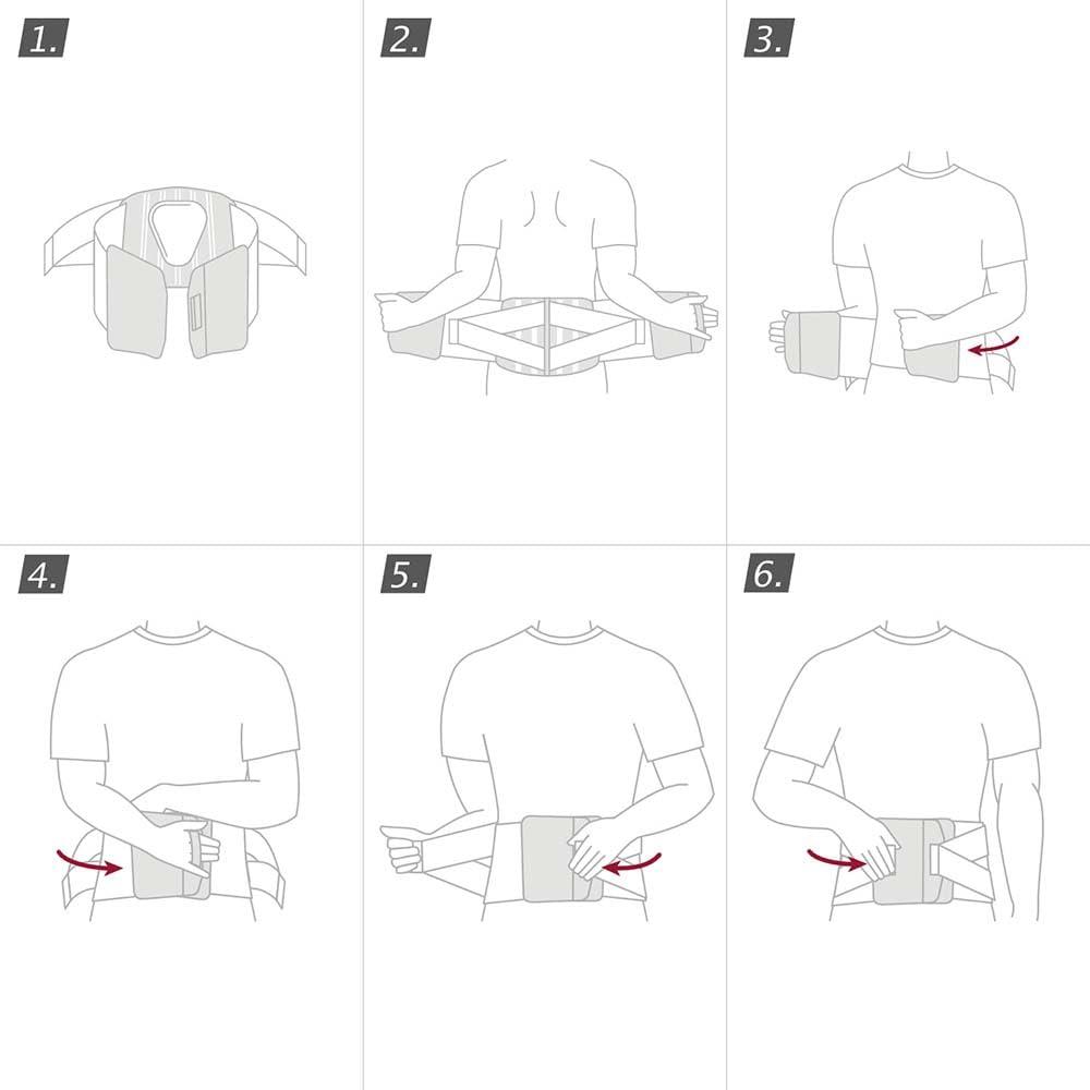 Actimove Actimove Professional Lumbar Sacral Support Comfort with Additional Support Belt 10\" | Lower Back Support Belt Sacral Support, for Post-Op Care, Herniated Disc, Scoliosis Back Pain Relief | White, Medium
