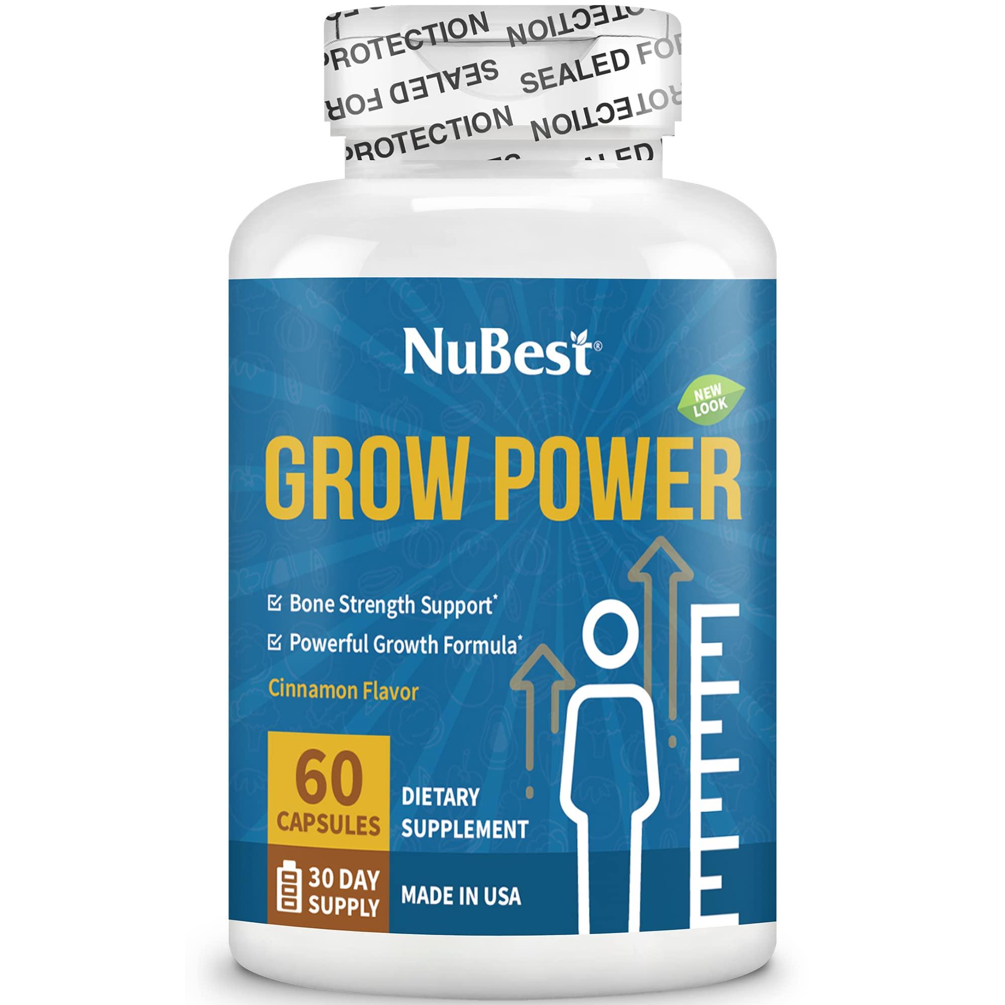 NuBest NuBest Grow Power Height Growth - Powerful Height Supplement for Age 10+ & Teens - Supports Height Growth, Grow Taller with Calcium, Vitamin D3, Phosphorus, Magnesium, Zinc & More - 6 Pack