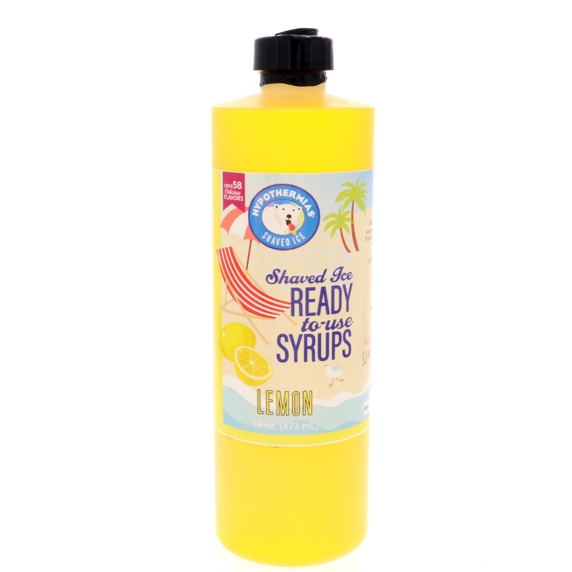 Hypothermias Hypothermias Shaved Ice & Snow Cone Syrup Variety Pack - 6 Pints (16 Fl. Oz.) - Tiger\'s Blood, Blue Raspberry, Lemon, Orange, Wedding Cake & Pink Cotton Candy - Non-GMO 100% Pure Cane Sugar