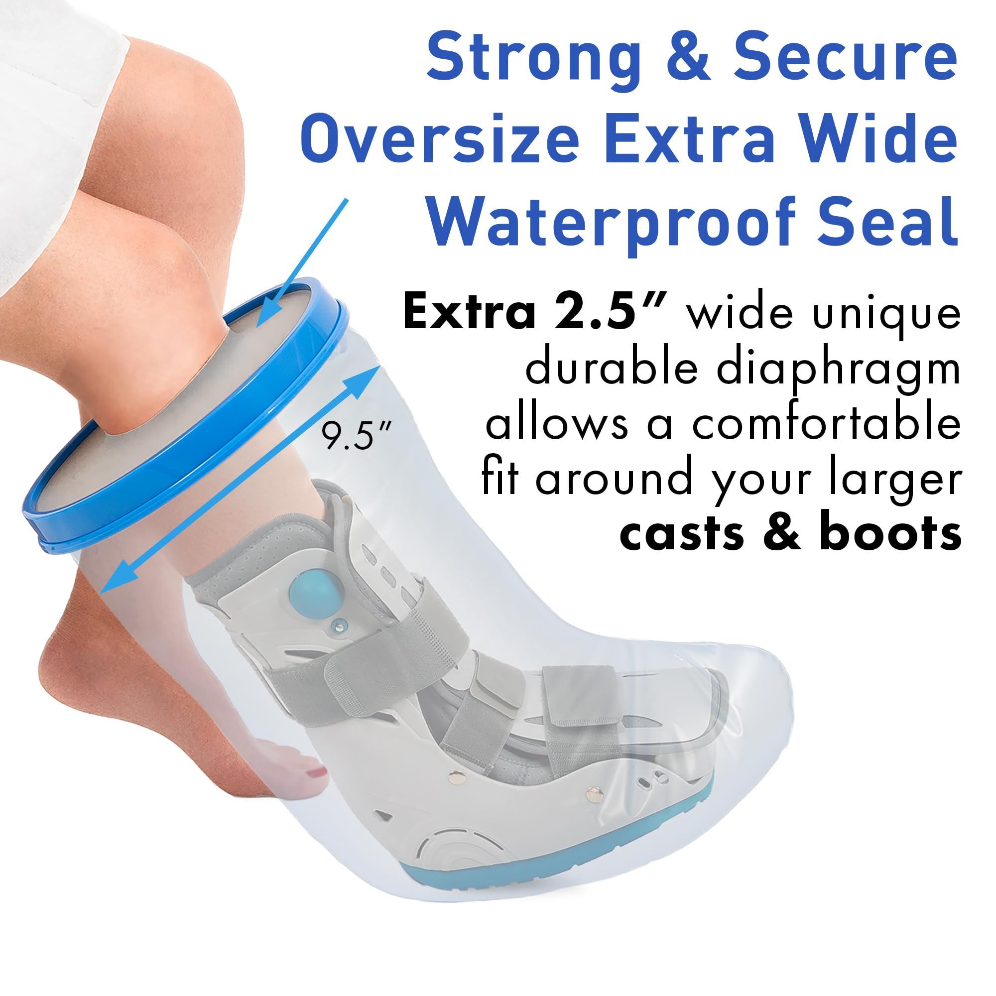 TKWC INC TKWC INC Extra Wide/Oversized Waterproof Leg Cast Cover For Larger Bandages, Casts & Boots - for Showering 5739 - Watertight Foot Protector