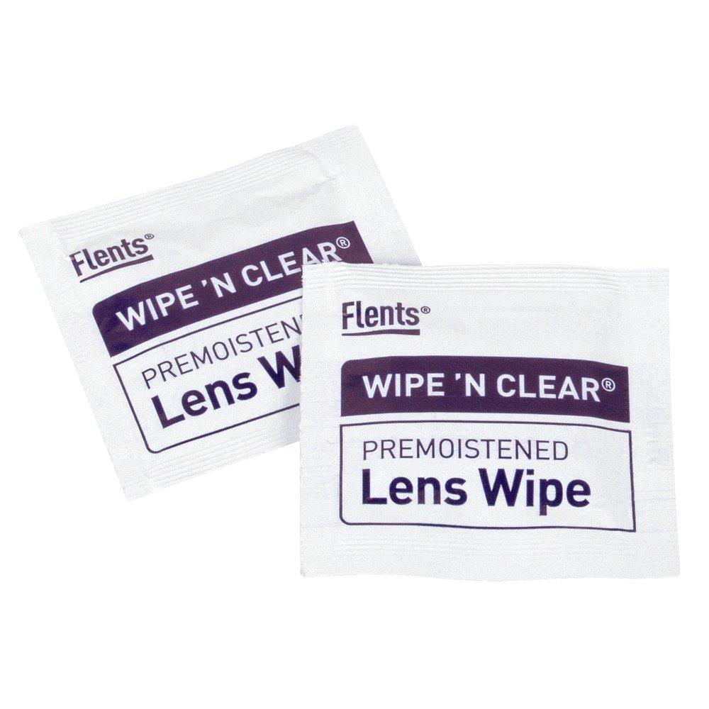 Flents Flents Lens Wipes, Wipe \'N Clear, 100 Count, Pre-Moistened, Streak-Free, Safe for Glasses, Sunglasses, Anti-Fog, Gentle Cleaning, Clear Vision, Individually Wrapped for Travel & Convenience