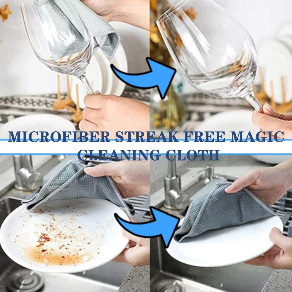 KCRPM KCRPM Shiny Wipes-Shiny Wipes Cleaning Cloths, 2023 New Fish Scale Cleaning Cloth, Nanoscale Streak Free Miracle Cleaning Cloths, Reusable Lint Free Fish Scale Cloth for Glass (10Pcs,12inch*16inch)