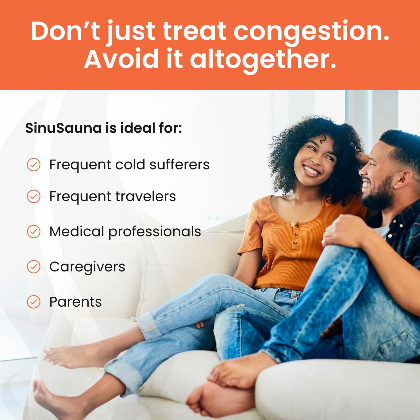 SinuSauna SinuSauna Heated Dry Air Therapy Mask | Congestion Relief | Cold Symptom Relief | Sinusitis Relief | Allergy Relief | Mess-Free | Avoid Nasal Irrigation | Promotes Easy Breathing | No Side Effects