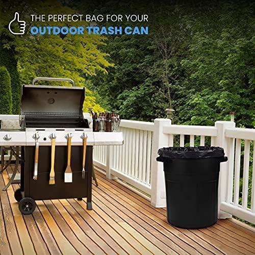 ToughBag ToughBag 55 Gallon Trash Bags, 55-60 Gallon Trash Bags Heavy Duty (50 COUNT) - Large Black Trash Can Liners, 50-60 Gal for Contractors, Commercial, and Lawn, 35 x 55\" - Made in USA