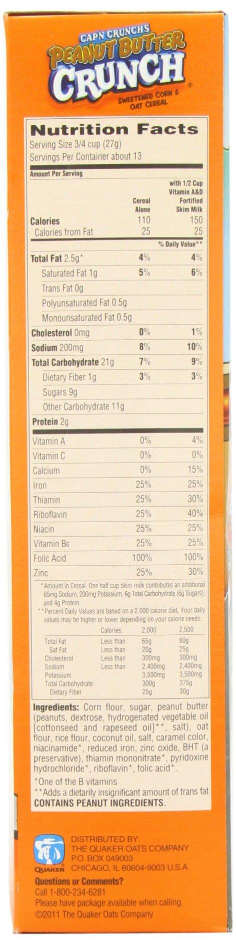 Cap'n Crunch Quaker Cap\'n Crunch Peanut Butter, 14-Ounce Boxes (Pack of 6)