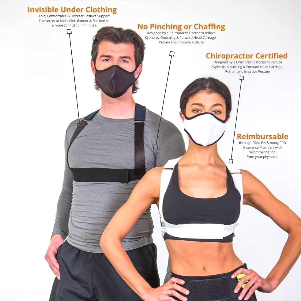 BAX-U BAX-U Back Brace Posture Corrector for Shoulder Support - Back Support Copper Compression Posture Corrector - Back Posture Corrector for Men & Women