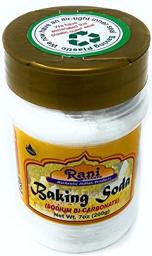 Rani Brand Authentic Indian Products Rani Baking Soda (SODIUM BI-CARBONATE) 7oz (200g) PET Jar ~ Used for cooking, NON-GMO | Indian Origin | Gluten Friendly