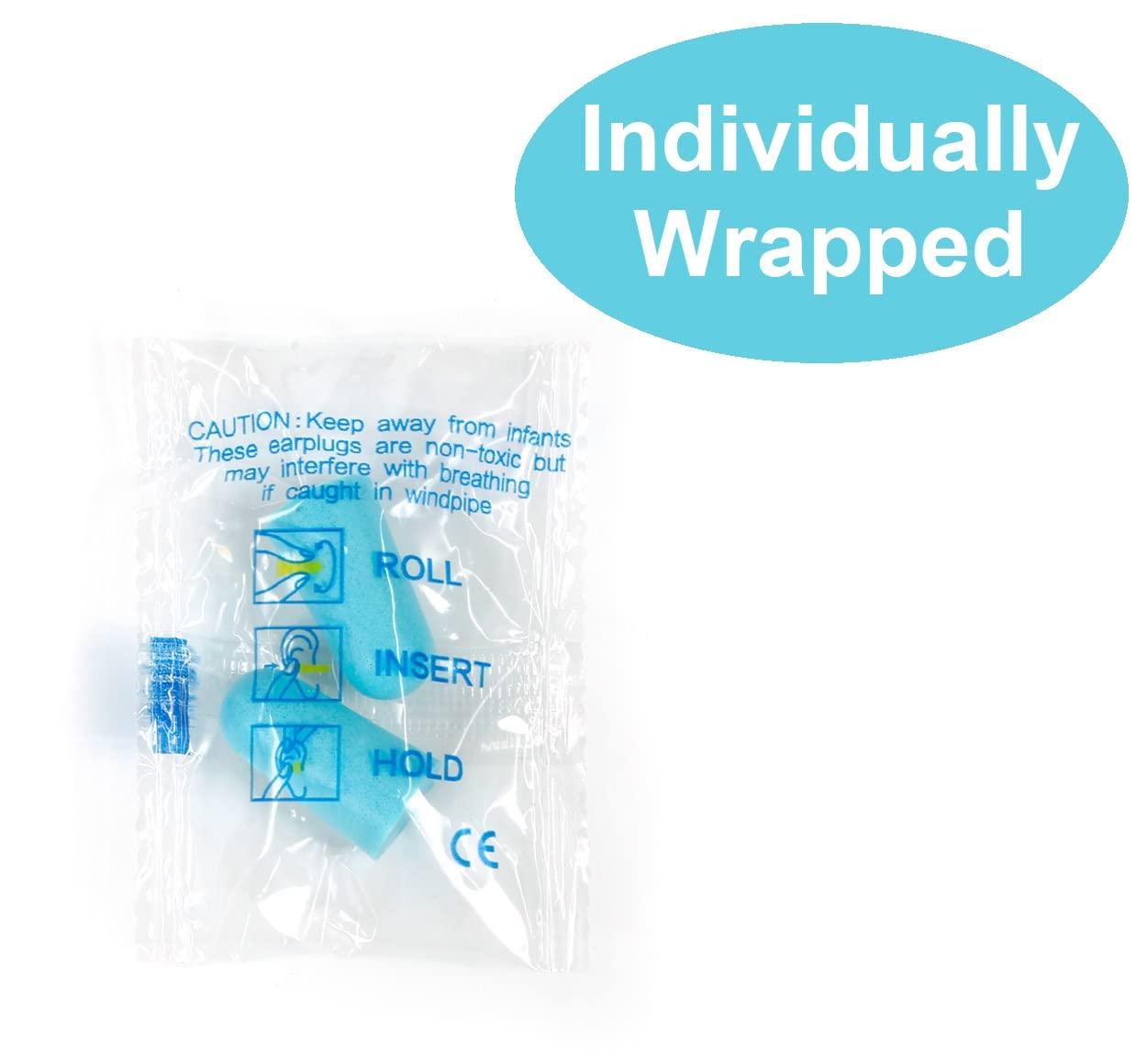 Quality Plugs by Rips Quality Foam Earplugs - 200 Pairs Bulk Pack - Ideal Ear Plugs for Sleeping, Noise Cancelling, Snoring, Travel, Shooting, Study, Work, Construction, and Safety Hearing Protection - 32 dB NRR - Blue