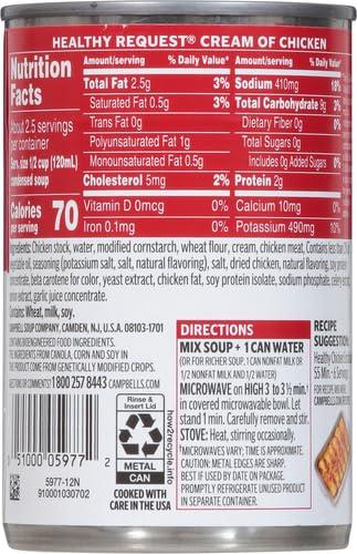 Campbell\'s Campbell\'s Condensed Healthy Request Cream of Chicken Soup, 10.5 Ounce Can (Pack of 4)