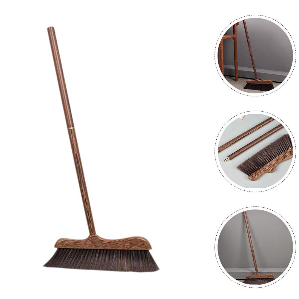 Unomor UNOMOR Handmade Soft Wood Broom - Long Handle Broom for Dust Removal, Kitchen Cleaning Sidewalk, Patio, Courtyard, Bathtub, and Floor Brush